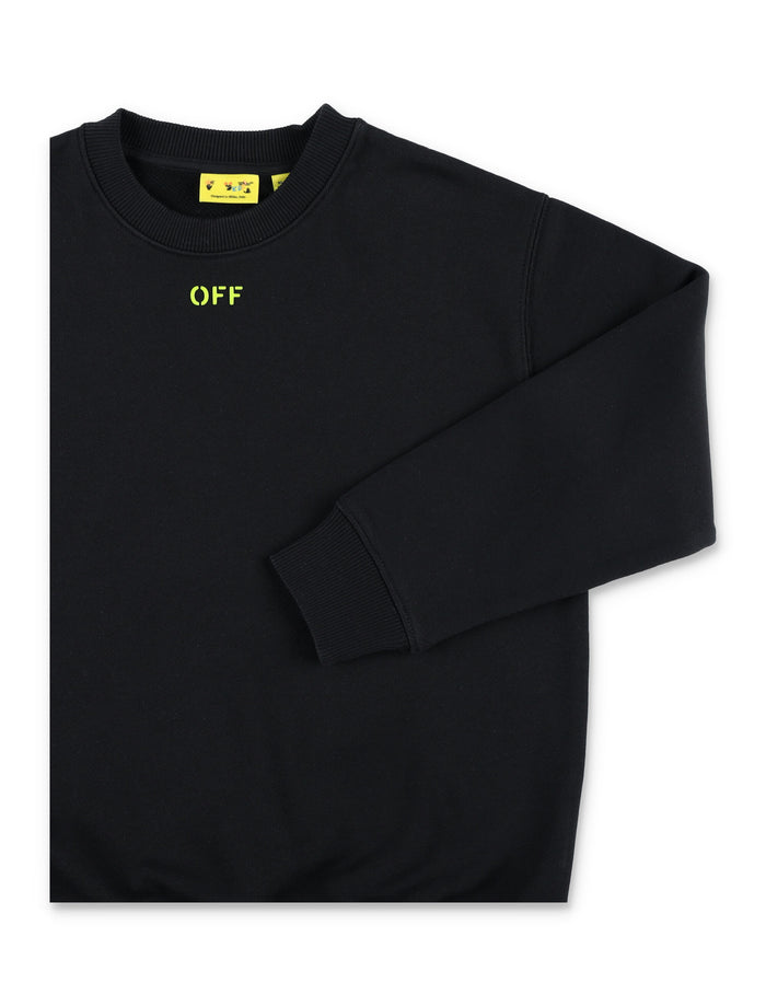 Off-White Kids Off Diag Sweatshirt Black Cotton