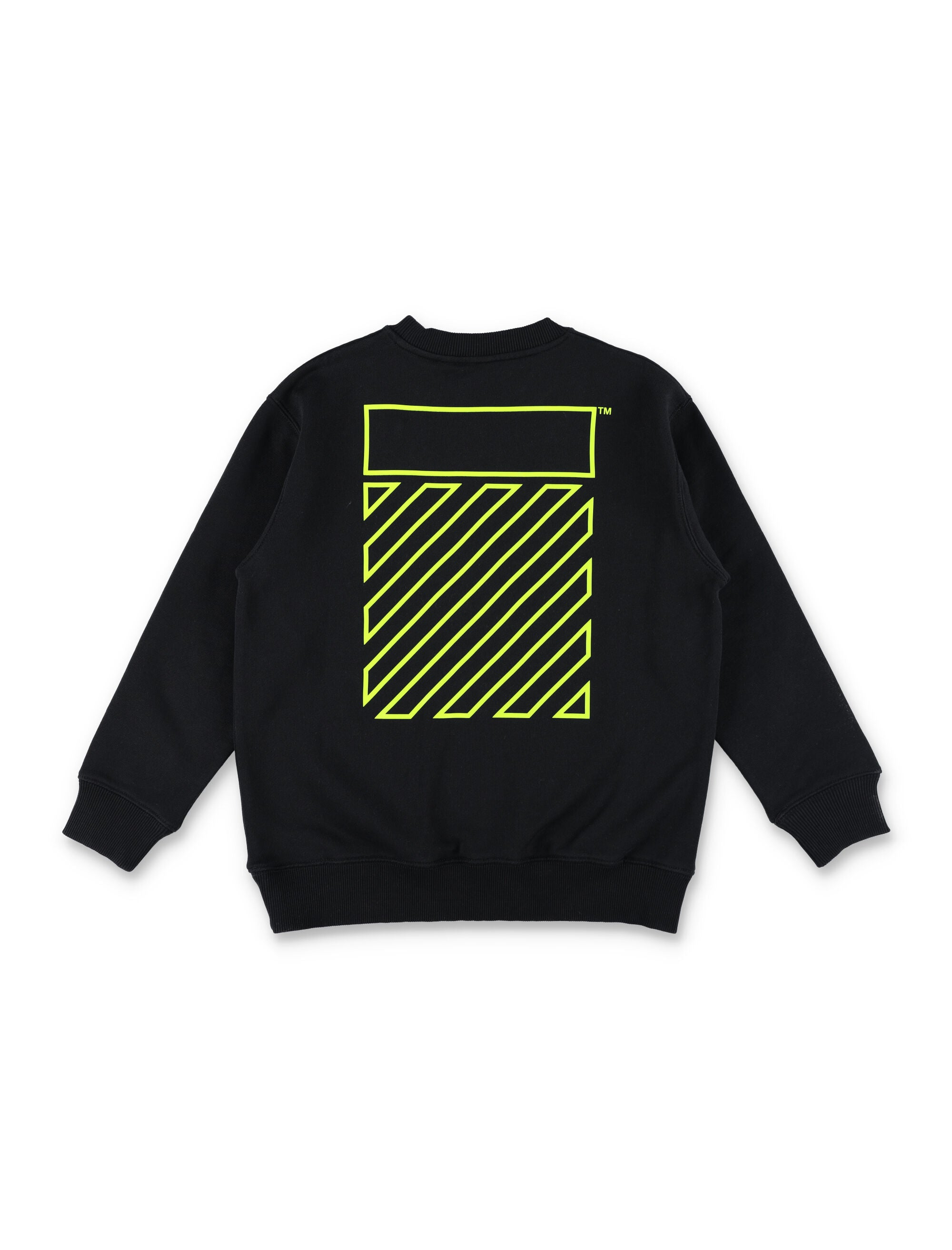 Off-White Kids Off Diag Sweatshirt Black Cotton