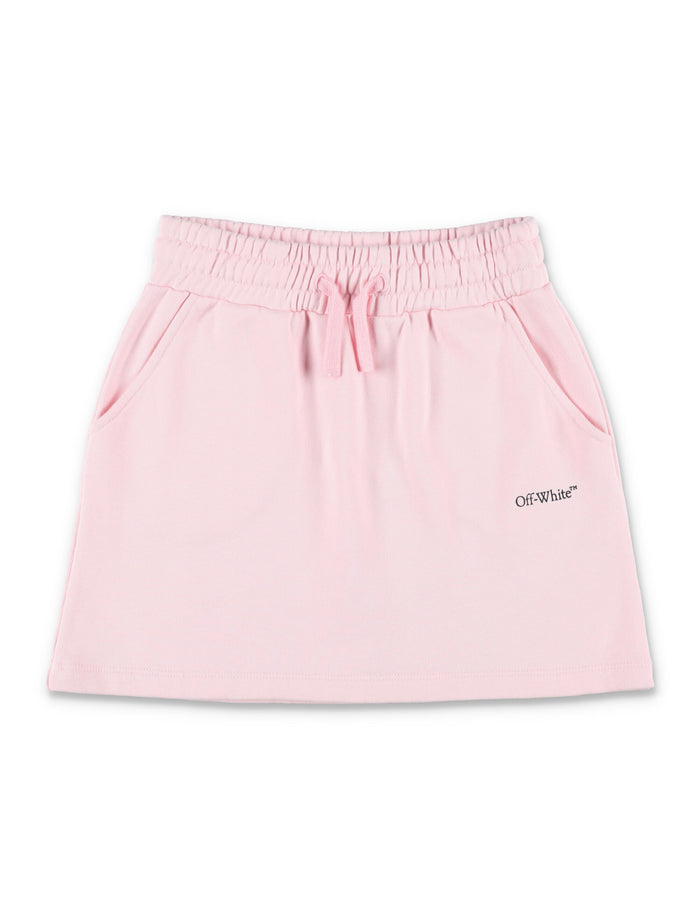 Off-White Kids Bookish Sweatskirt Ballet Slipper Cotton Skirt