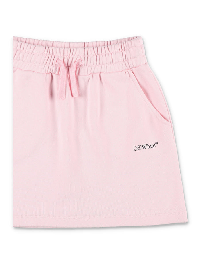 Off-White Kids Bookish Sweatskirt Ballet Slipper Cotton Skirt