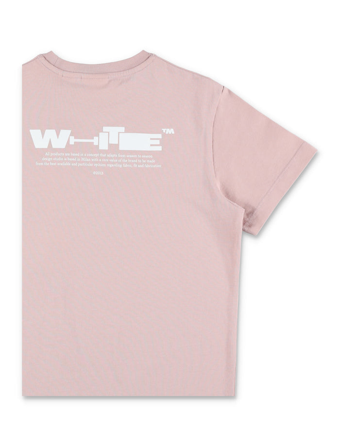 Off-White Kids Type Cotton Tee Dress Pale Pink