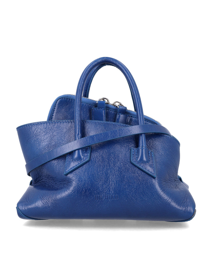 The Attico leather Top Handle La Passeggiata Mini Blue Calf Lining Shoulder Bag