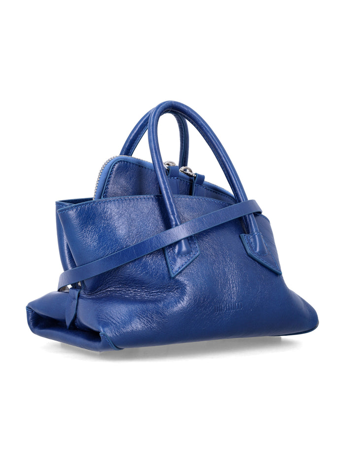The Attico leather Top Handle La Passeggiata Mini Blue Calf Lining Shoulder Bag