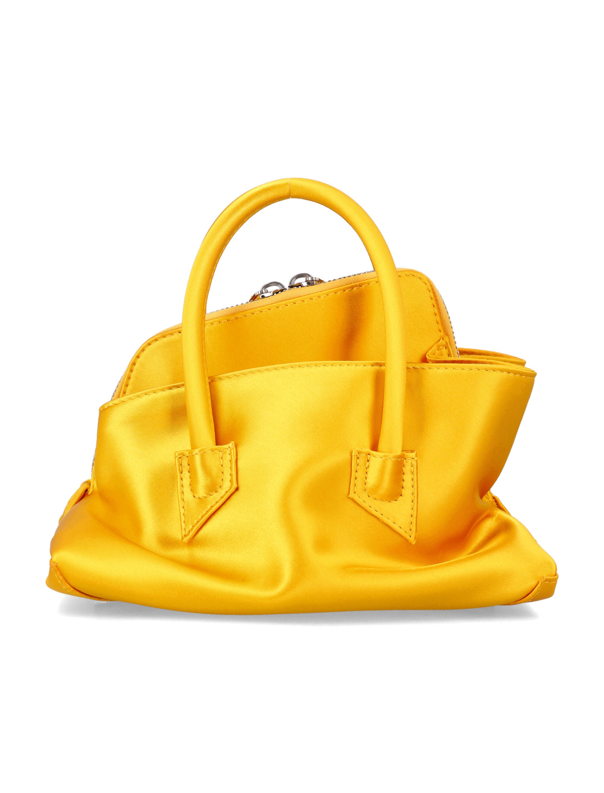 The Attico satin Top Handle La Passeggiata Mini Sunny Yellow Acetate Shoulder Bag