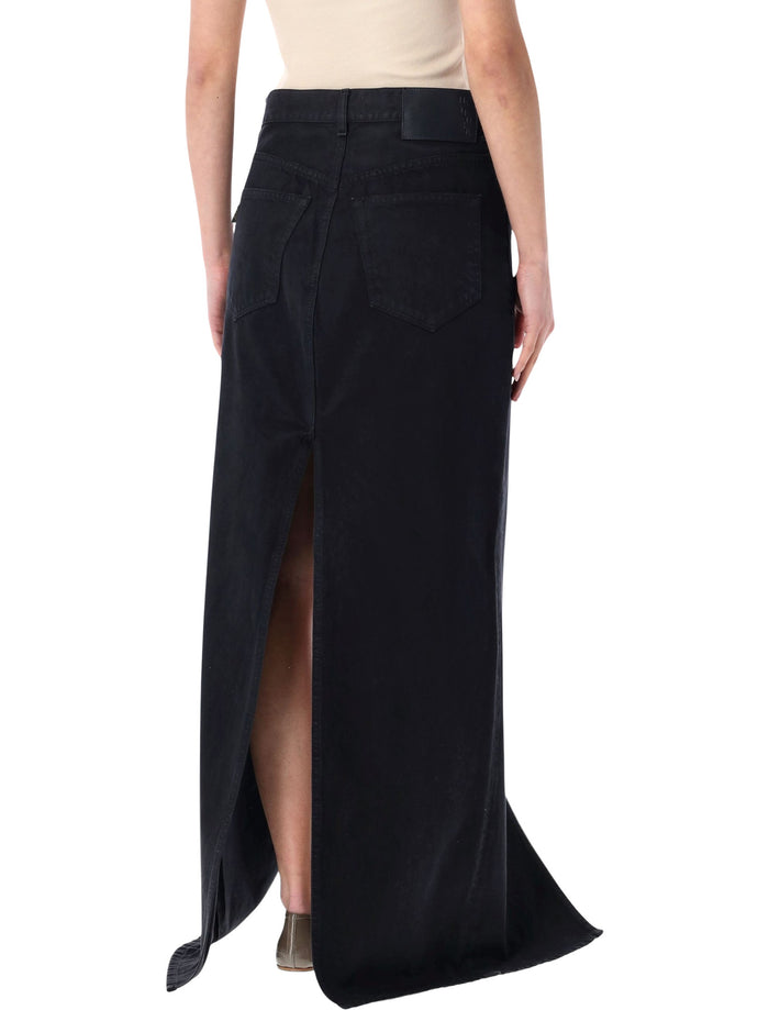 Haikure Gana Bull denim skirt Carbon Cotton