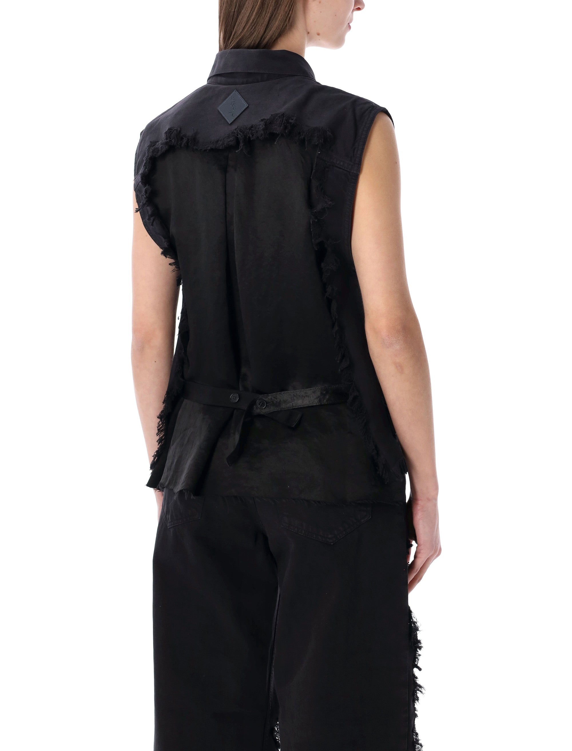 Haikure Ryder Satin Bull Vest Carbon Cotton Back Panel
