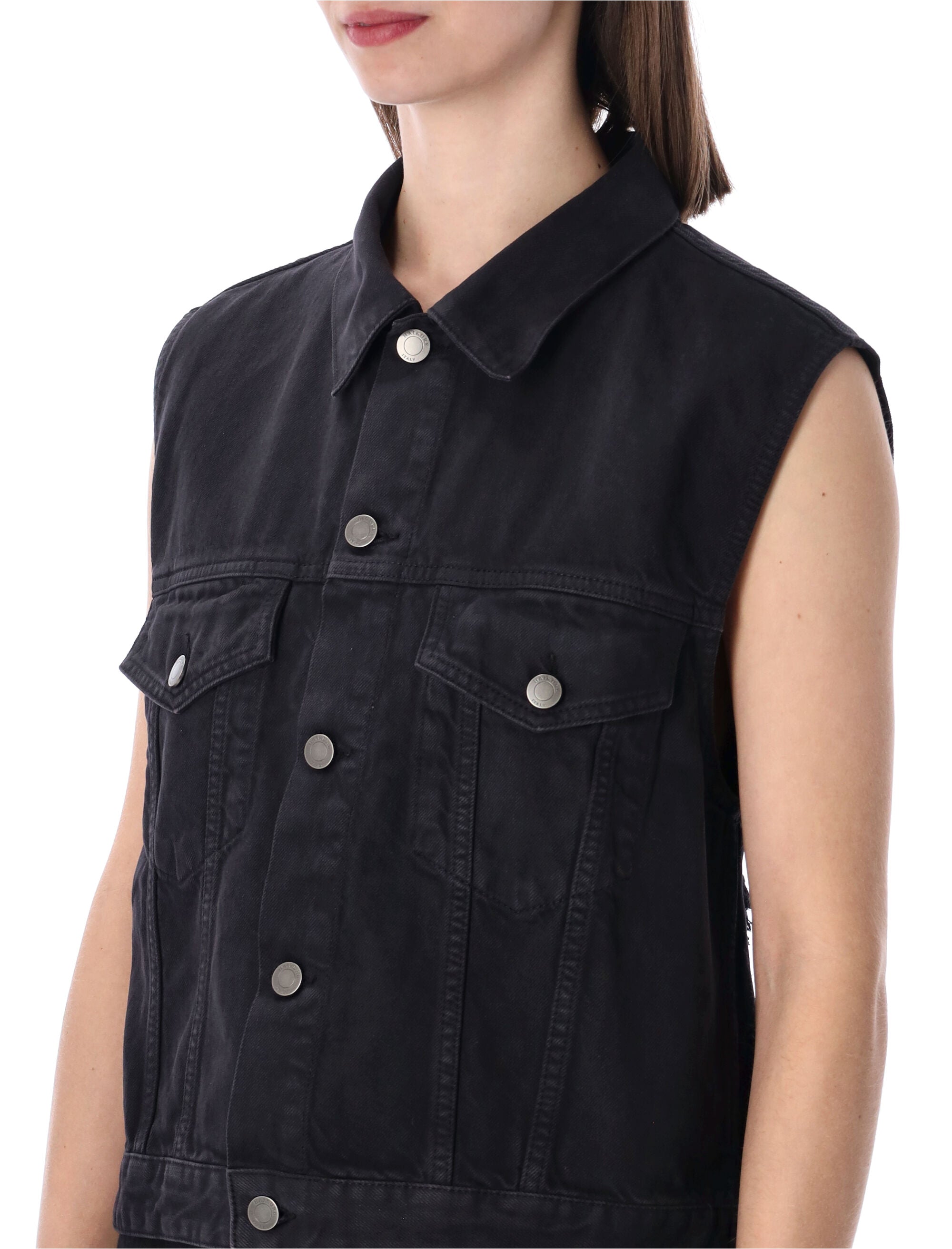 Haikure Ryder Satin Bull Vest Carbon Cotton Back Panel