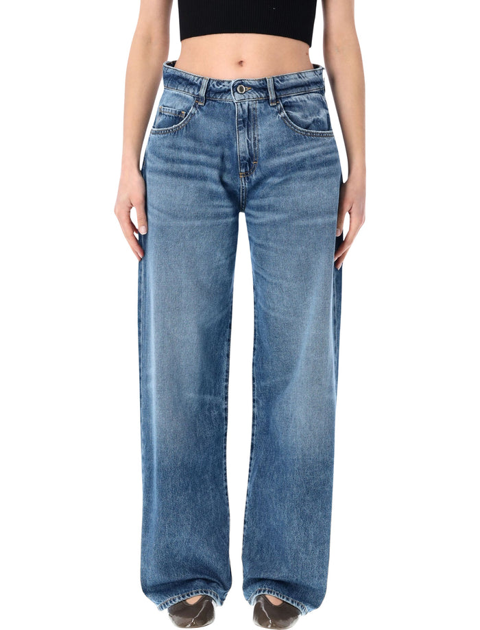 Icon Denim Bea Wide Leg Jeans Eclipse Dark Blue Cotton