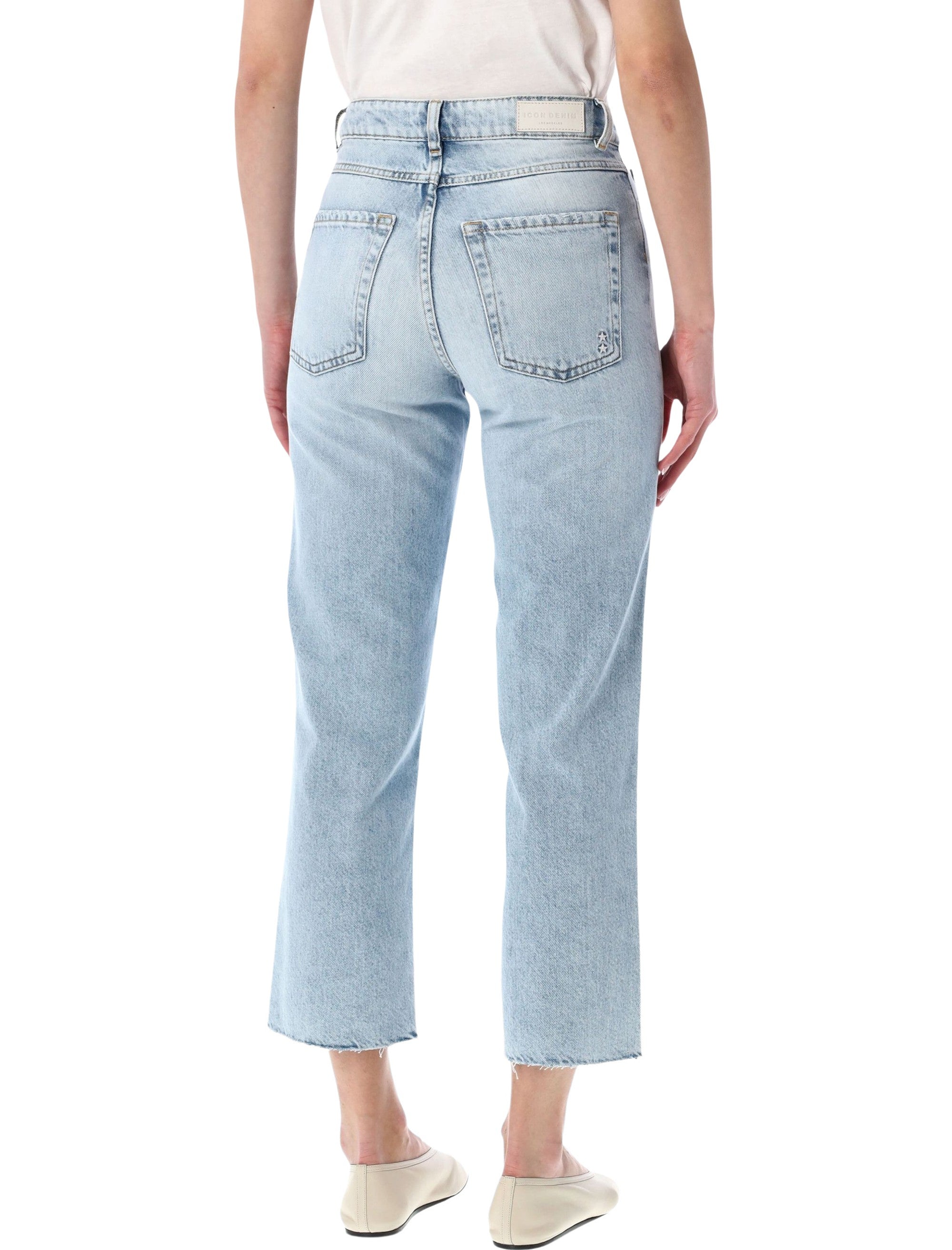 Icon Denim Jill straight leg jeans Sky Blue Cotton