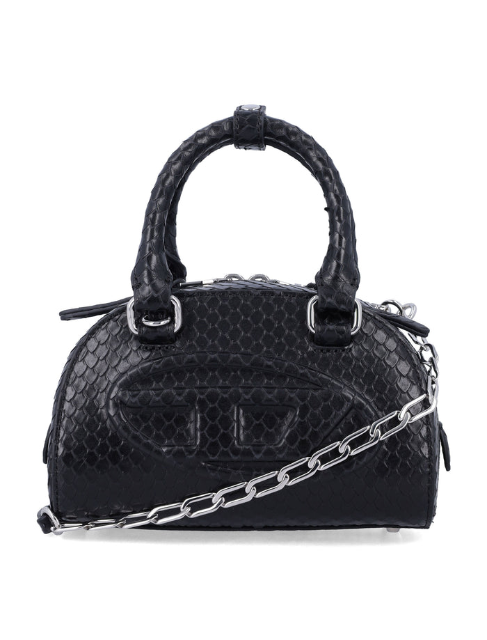 Diesel 1DR Dome mini crossbody bag Black Bovine Leather Shoulder