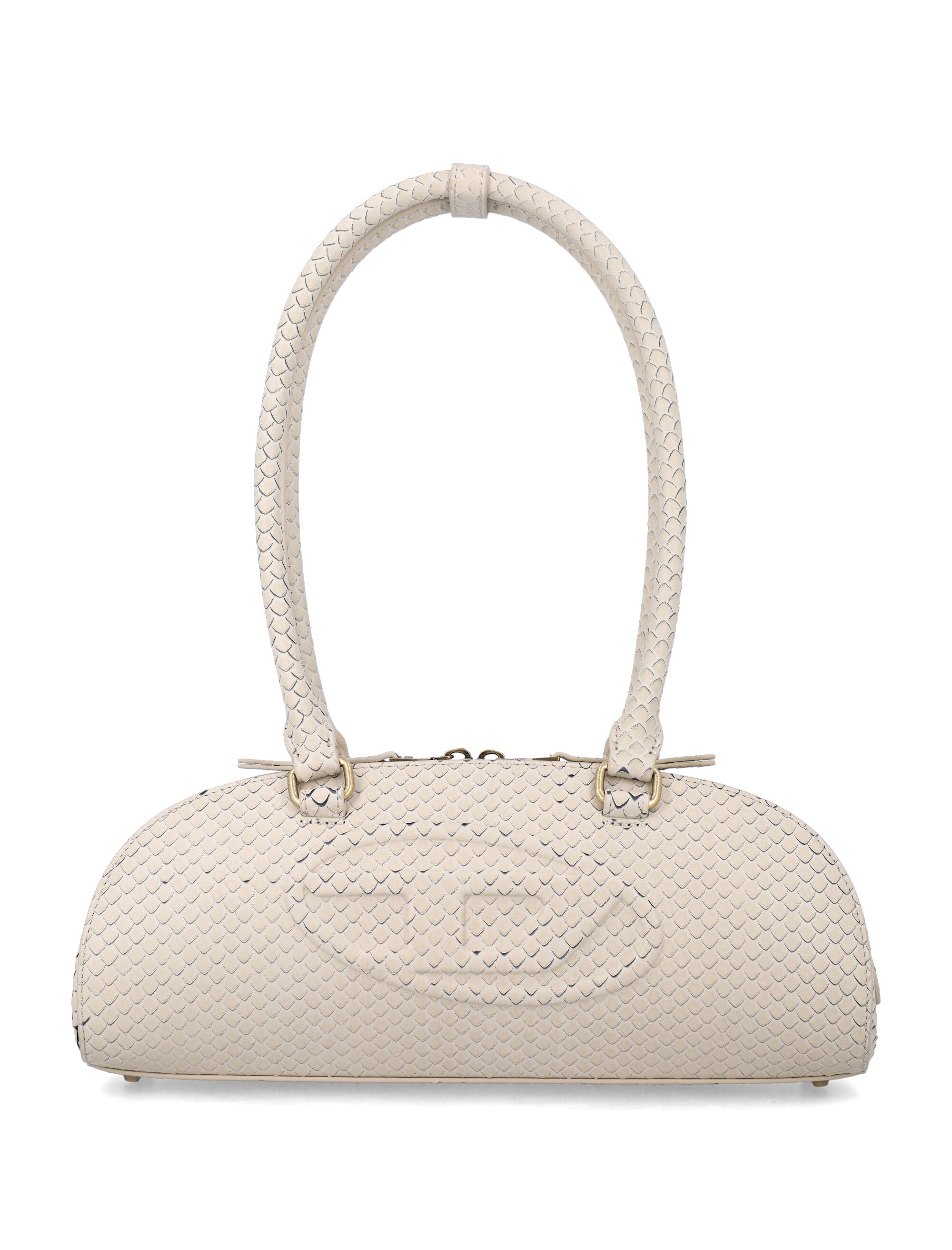 Diesel 1DR Dome Shoulder Ew bag Cream Bovine Leather