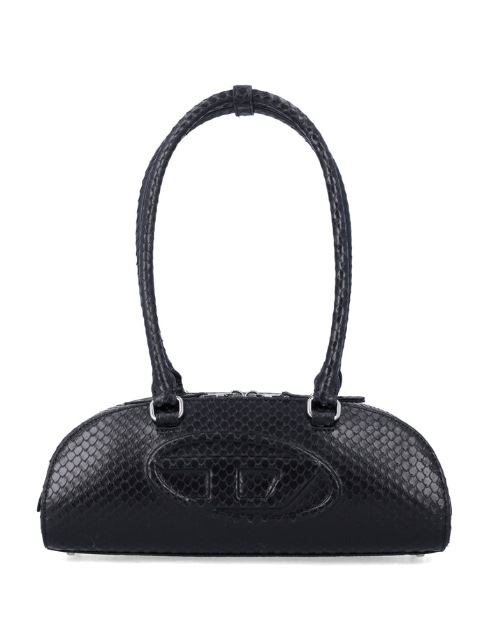 Diesel 1DR Dome Shoulder Ew bag Black Bovine Leather