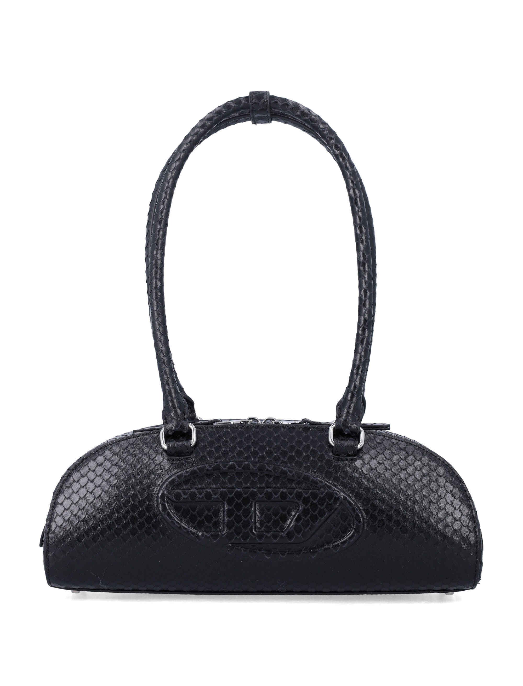 Diesel 1DR Dome Shoulder Ew bag Black Bovine Leather