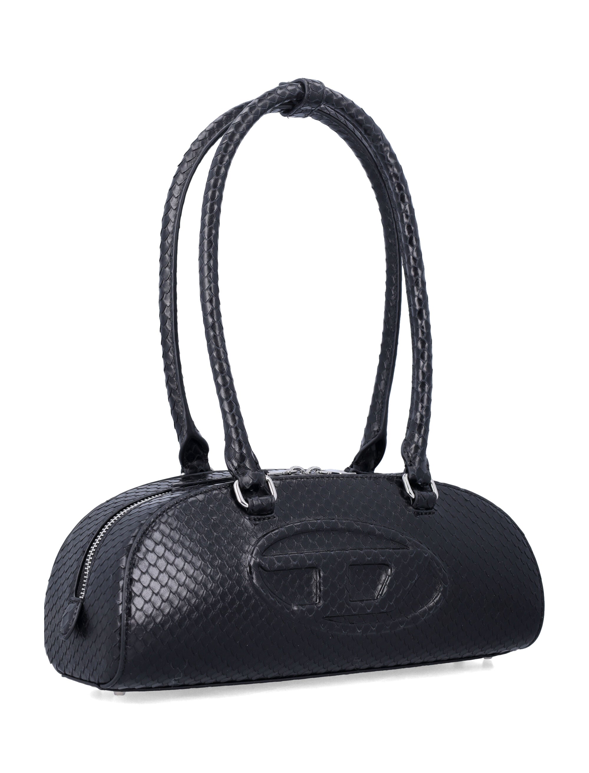 Diesel 1DR Dome Shoulder Ew bag Black Bovine Leather