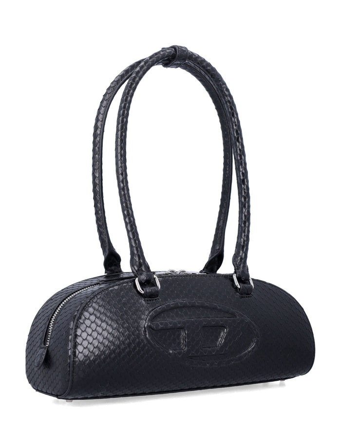 Diesel 1DR Dome Shoulder Ew bag Black Bovine Leather