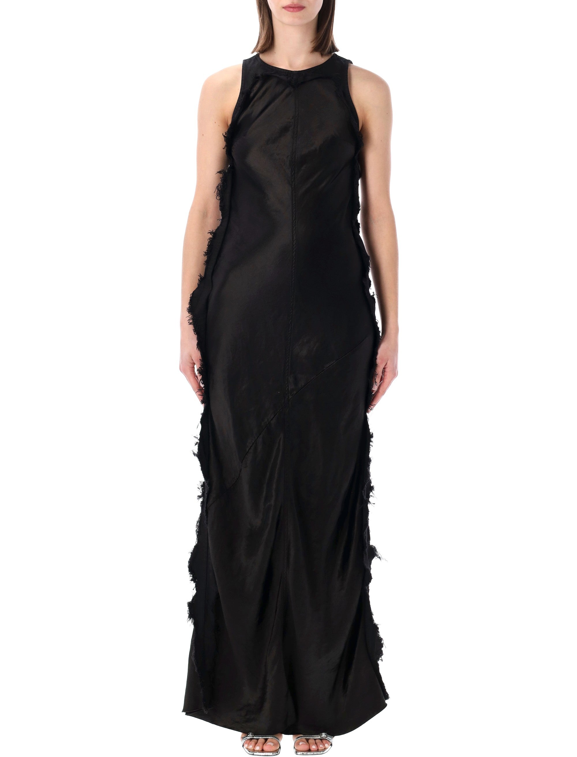 Haikure Toto Satin Long Dress Carbon Acetate Inserts
