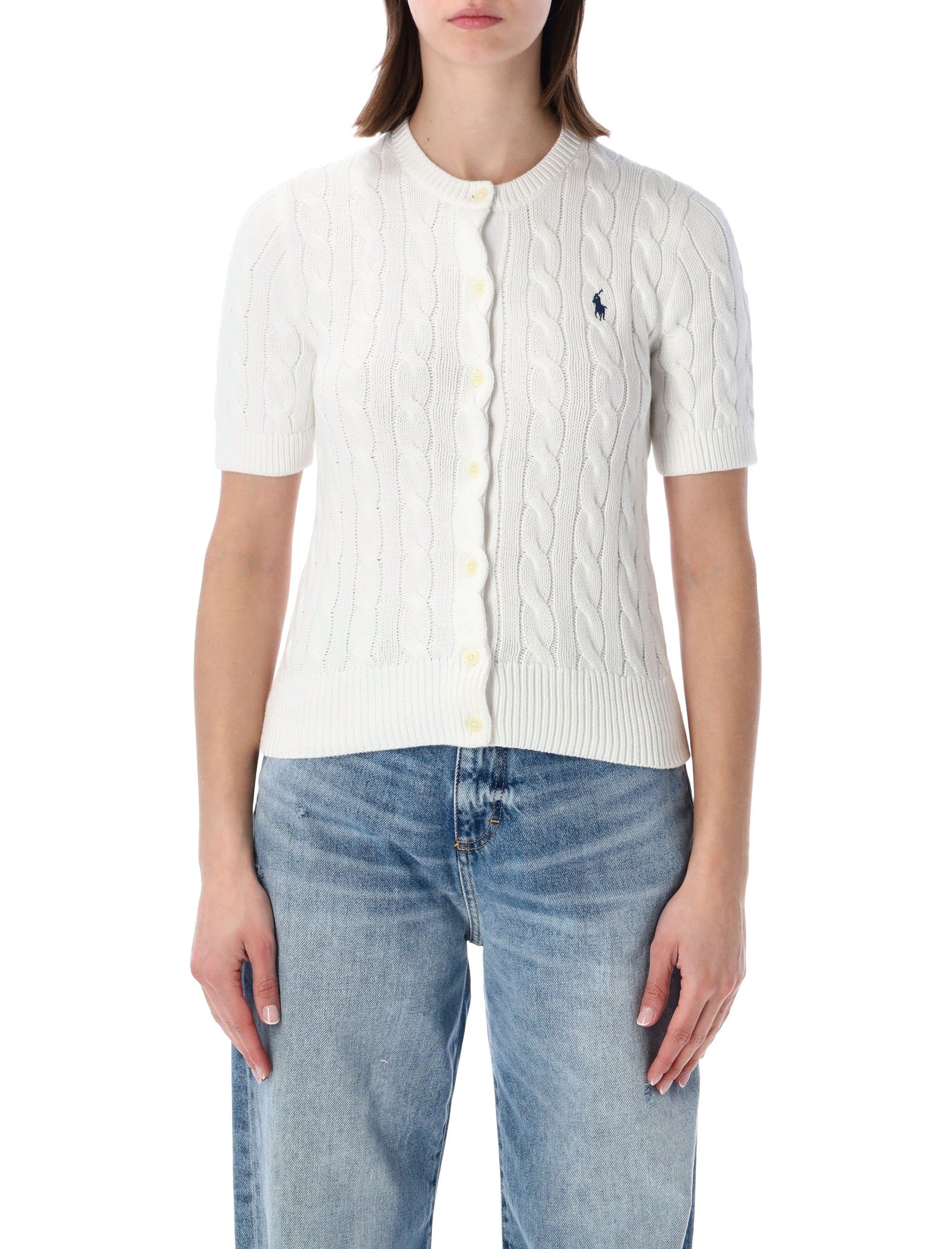 Polo Ralph Lauren cable-knit cotton cardigan White