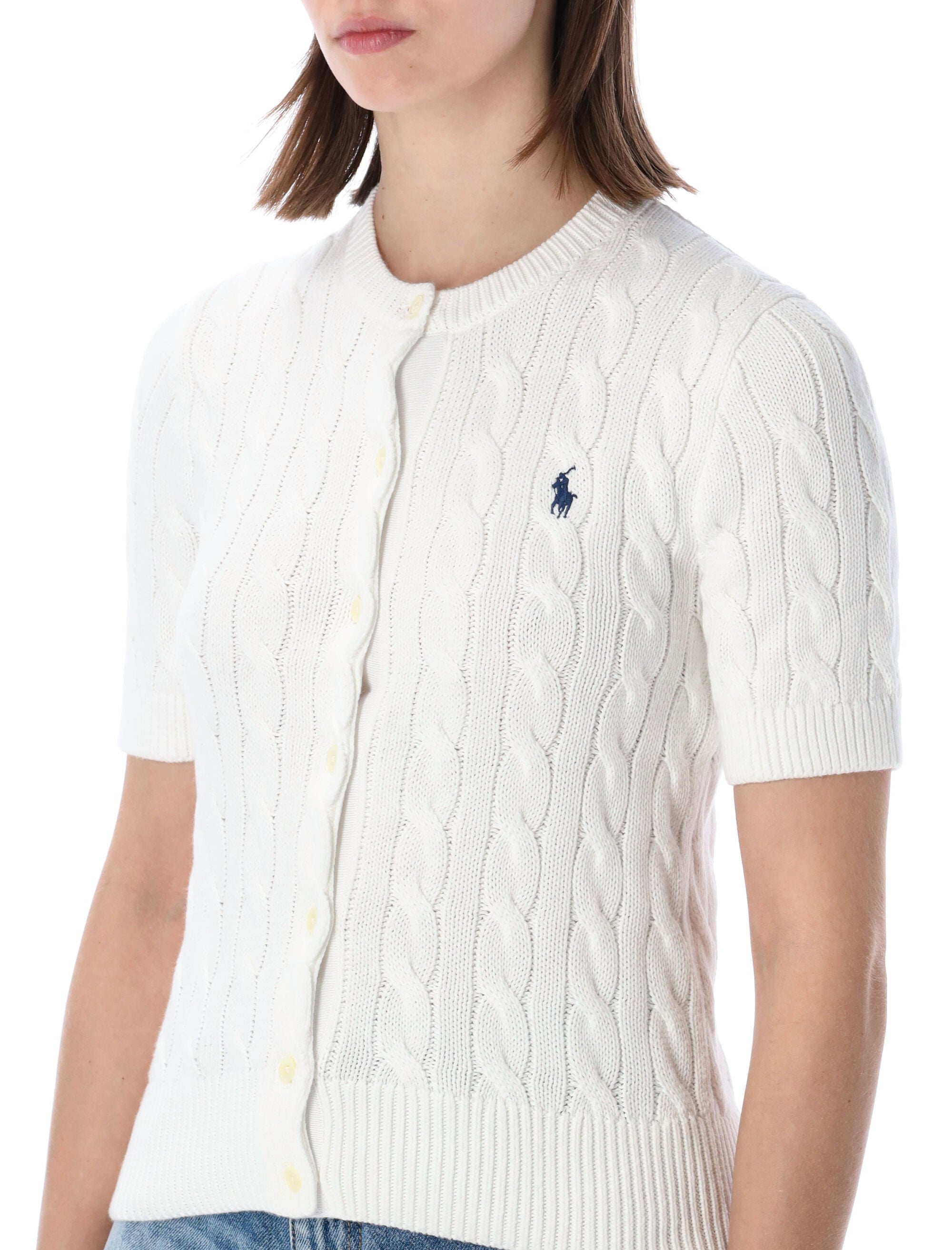 Polo Ralph Lauren cable-knit cotton cardigan White