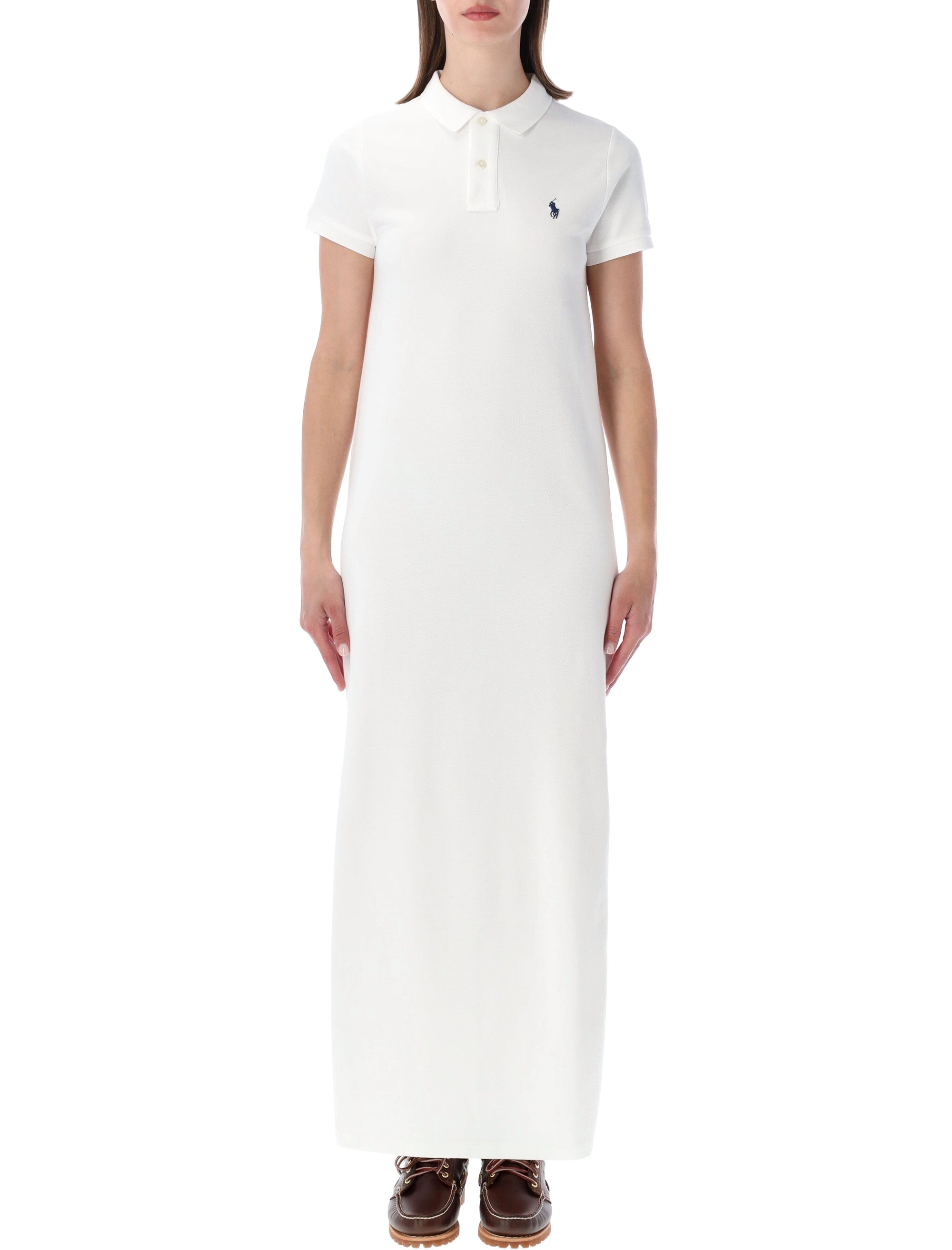 Polo Ralph Lauren Mesh Dress White Cotton