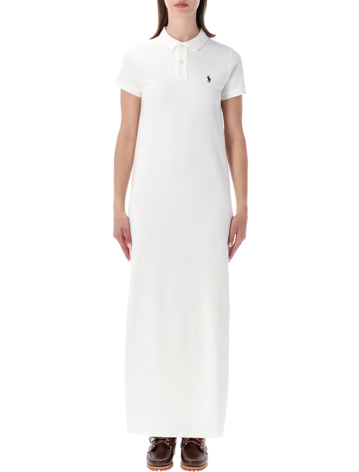 Polo Ralph Lauren Mesh Dress White Cotton