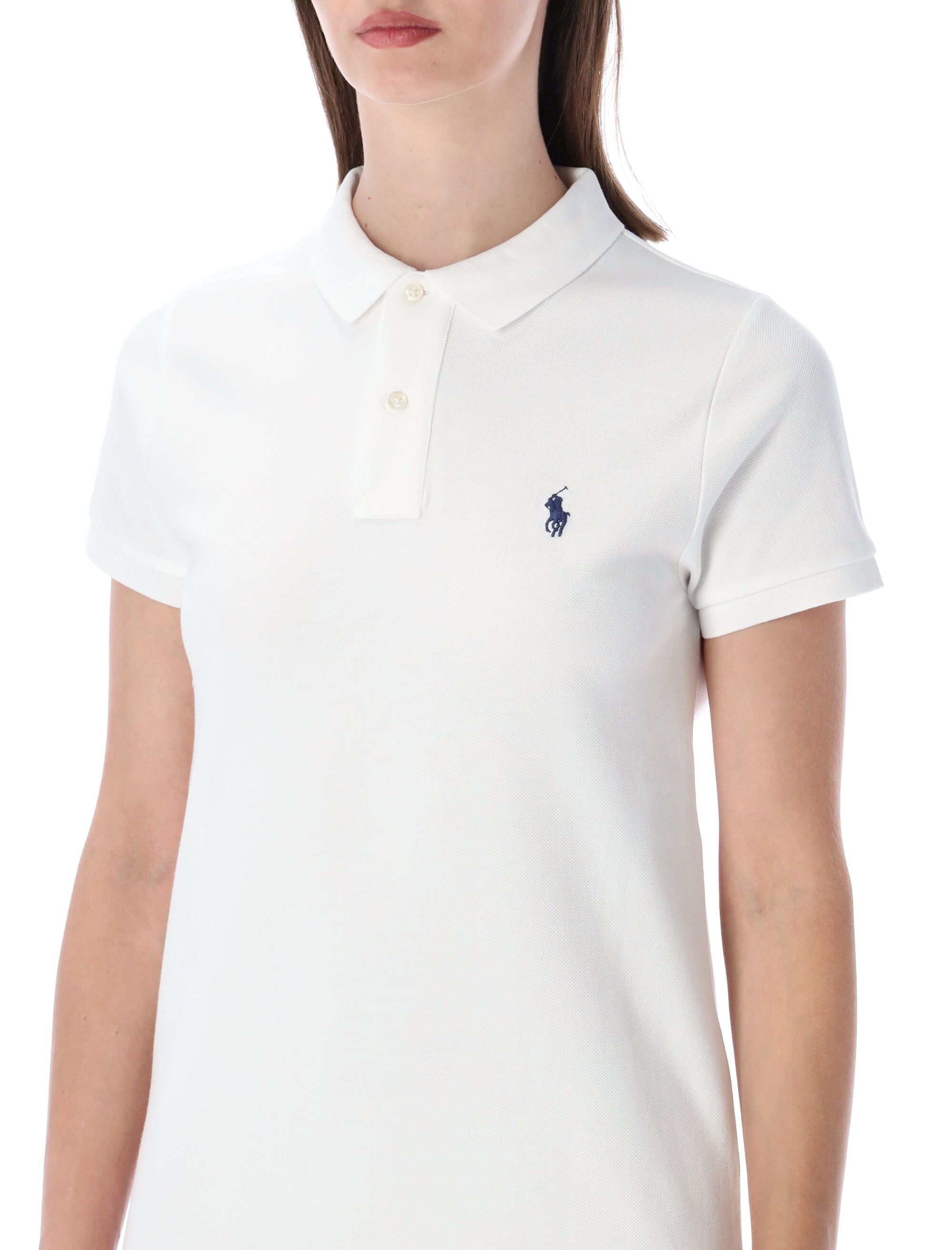 Polo Ralph Lauren Mesh Dress White Cotton