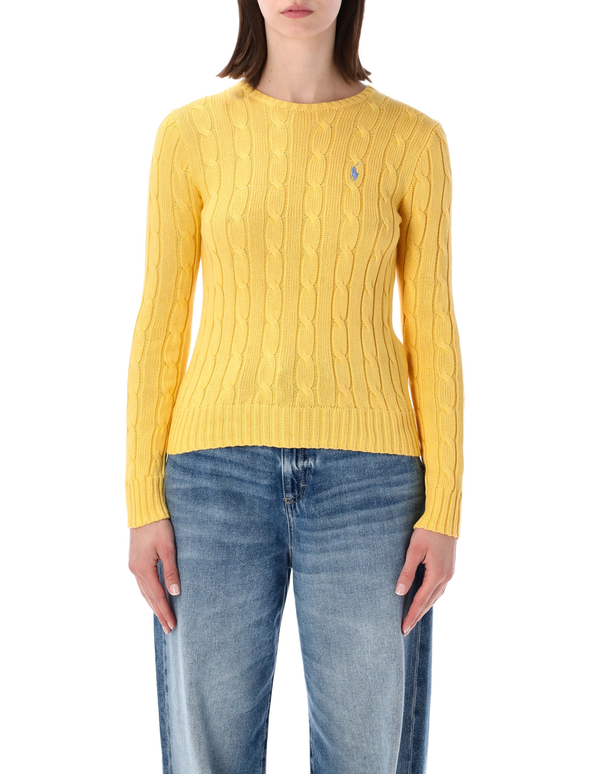 Polo Ralph Lauren touch Julianna cable-knit sweater Beach Yellow Cotton