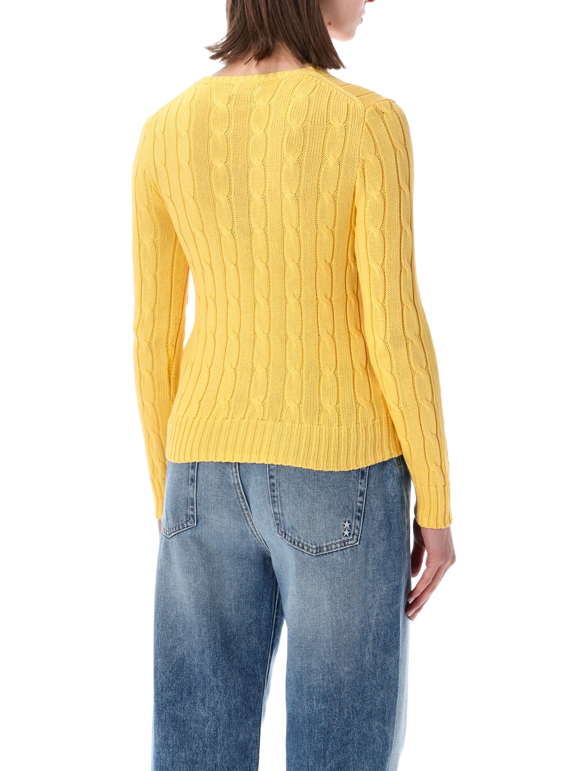 Polo Ralph Lauren touch Julianna cable-knit sweater Beach Yellow Cotton