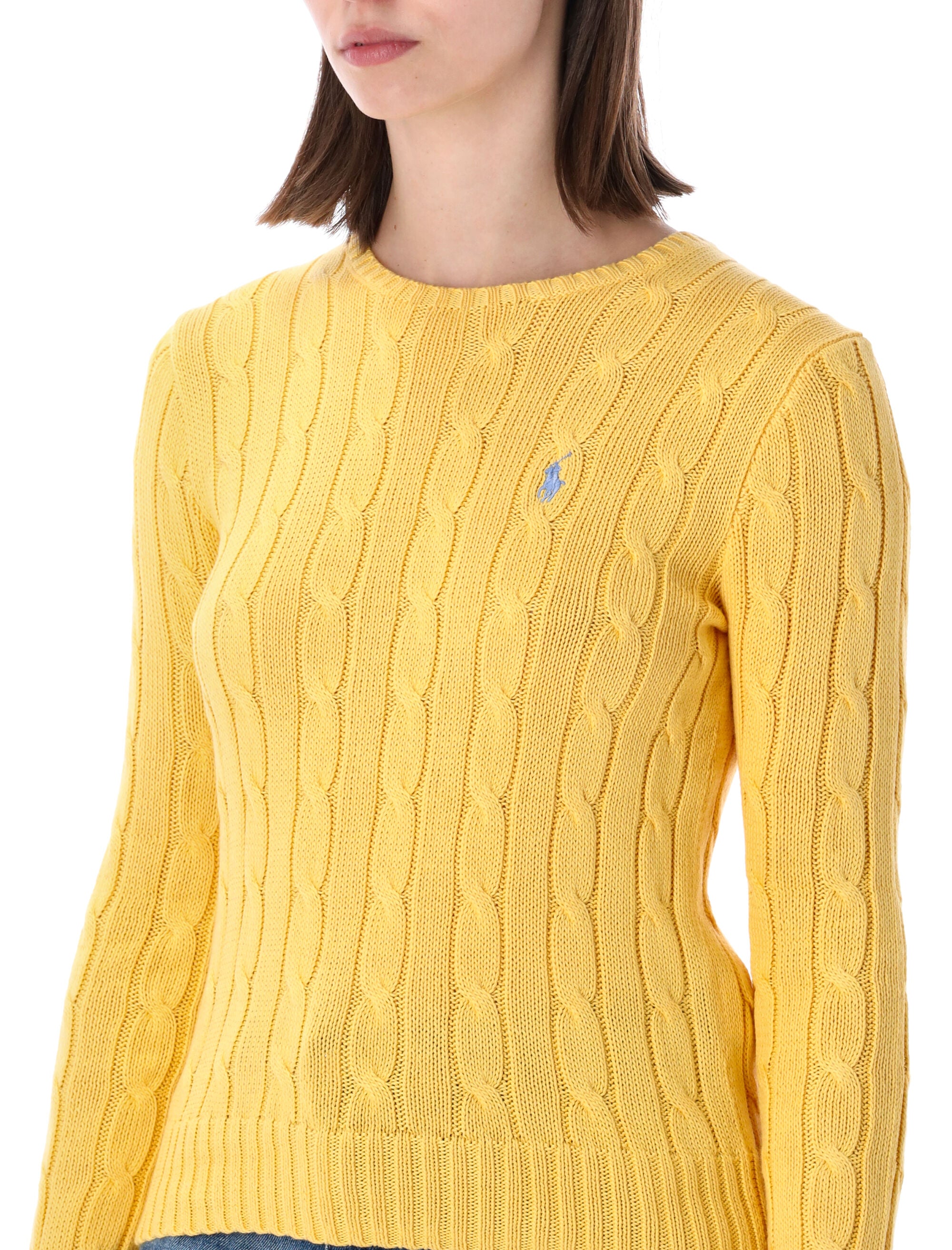 Polo Ralph Lauren touch Julianna cable-knit sweater Beach Yellow Cotton