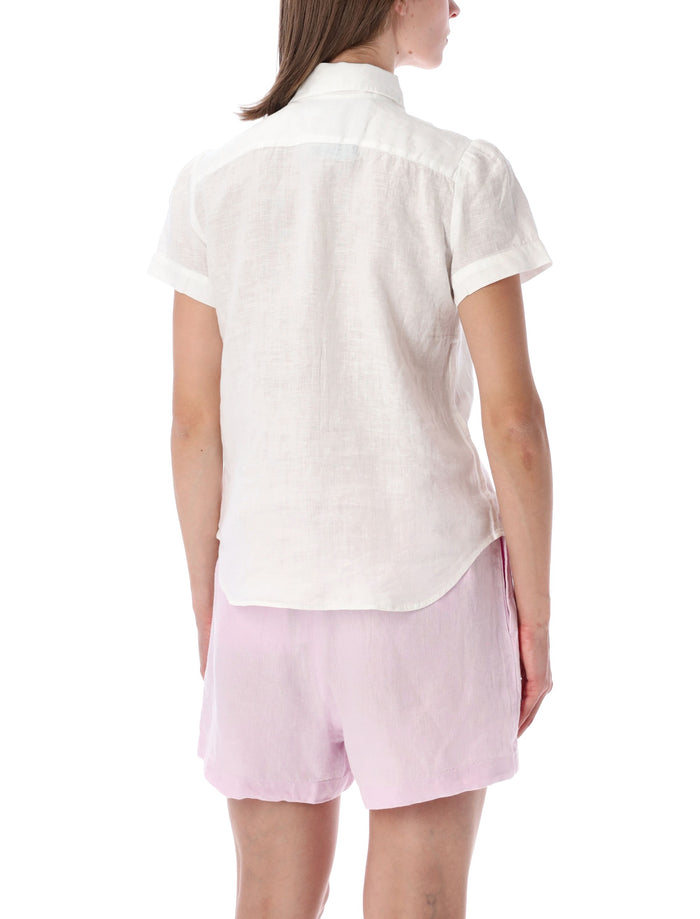 Polo Ralph Lauren Short Sleeves Linen Shirt White
