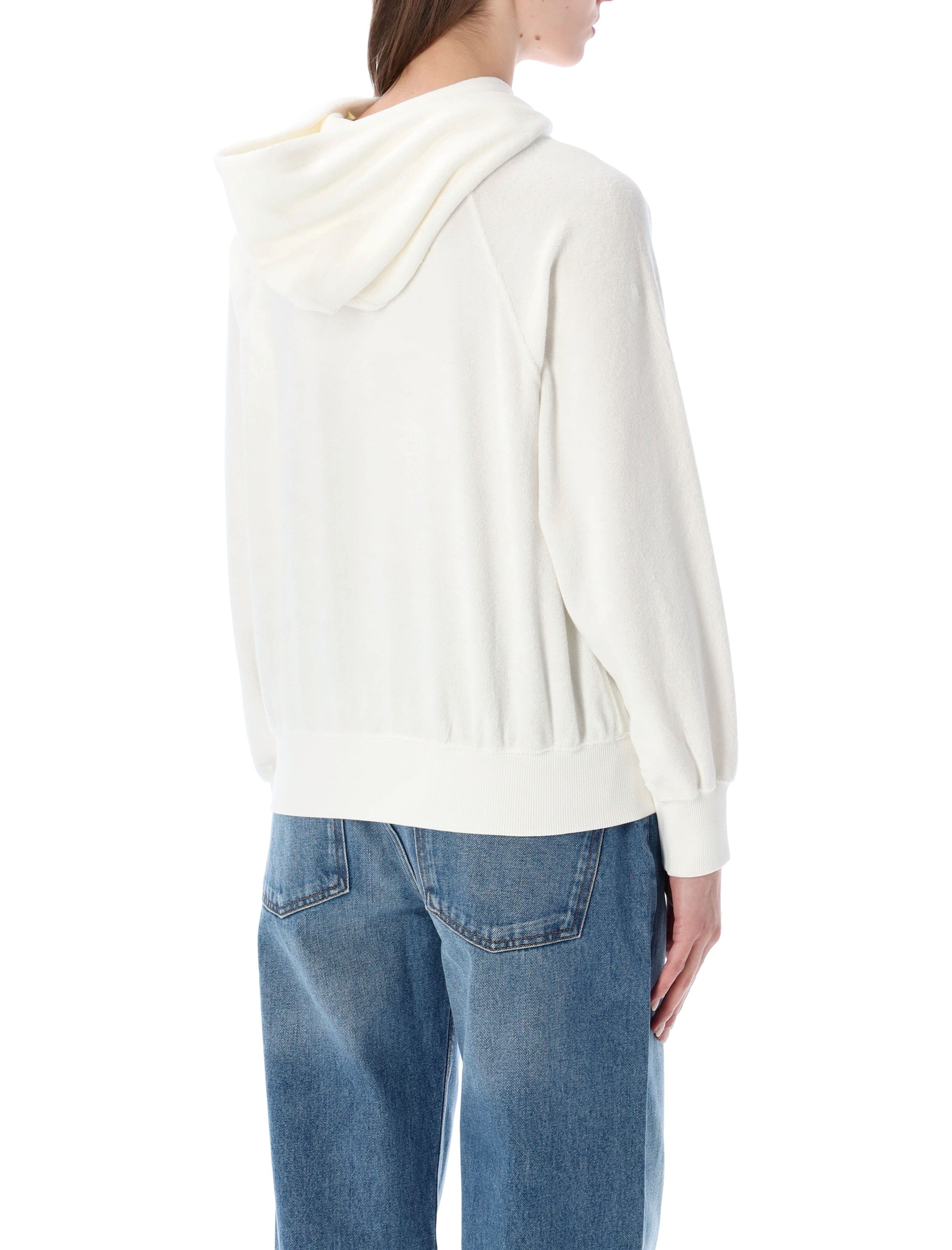 Polo Ralph Lauren Bear Terry Hoodie White Cotton Sweatshirt