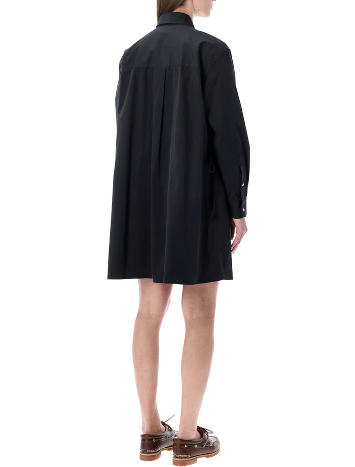 Polo Ralph Lauren Cotton Drawcord Shirtdress Black Dress