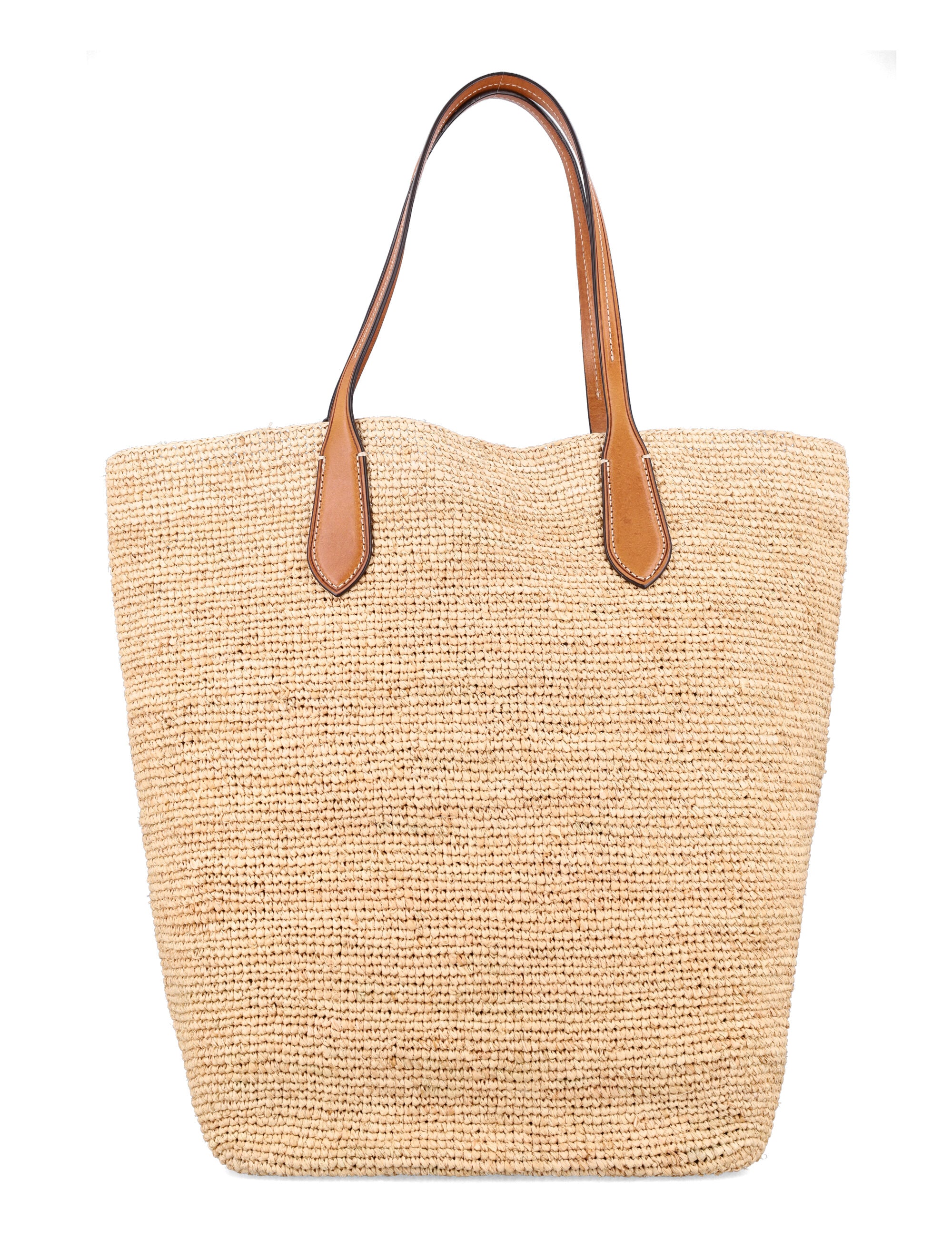 Polo Ralph Lauren Big Pony Large Raffia Tote Natural Trim