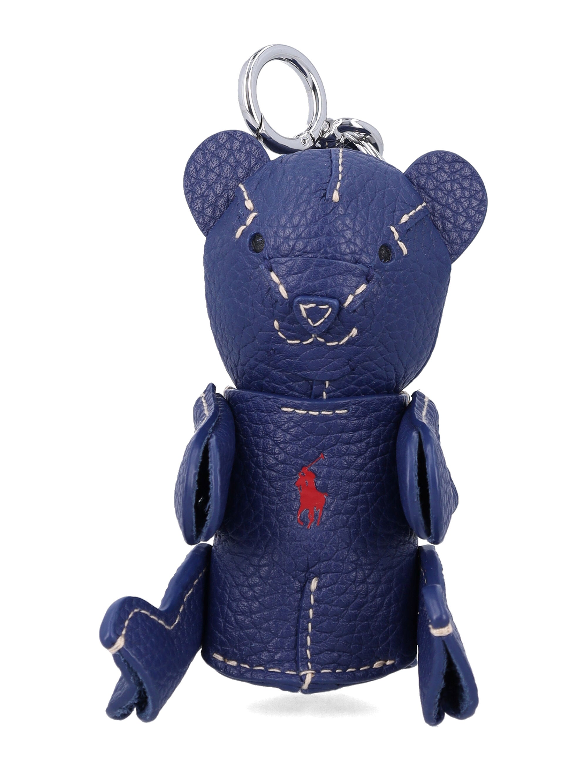 Polo Ralph Lauren Bear Leather Charm Navy Cow Keyring