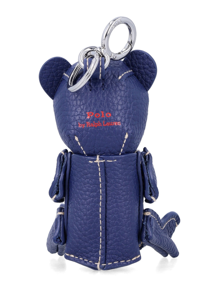 Polo Ralph Lauren Bear leather charm Navy Cow Keyring
