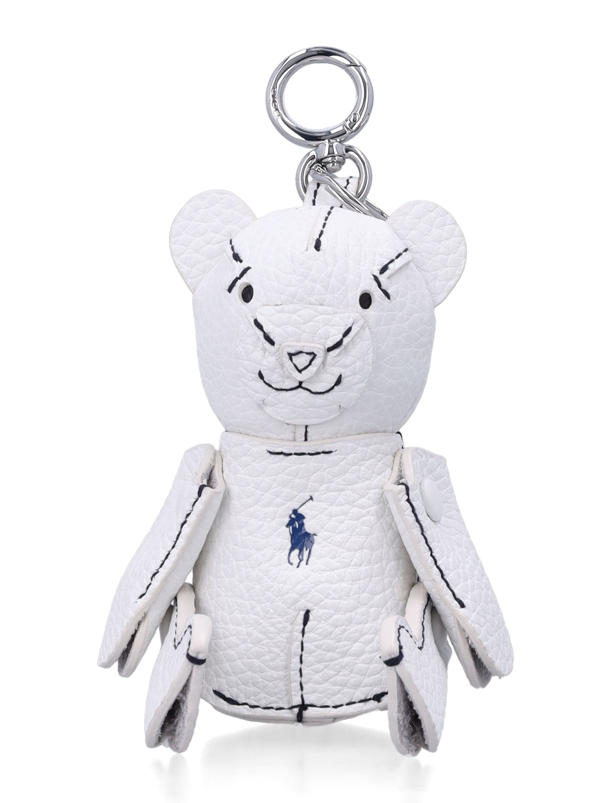 Polo Ralph Lauren Bear Leather Charm White Cow Keyring