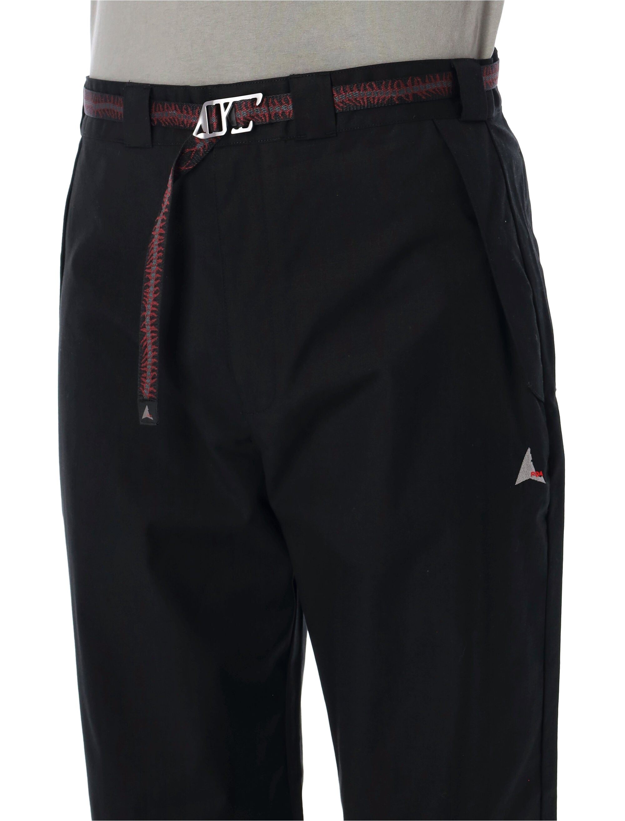 ROA loose fit cotton twill chinos Black Pant