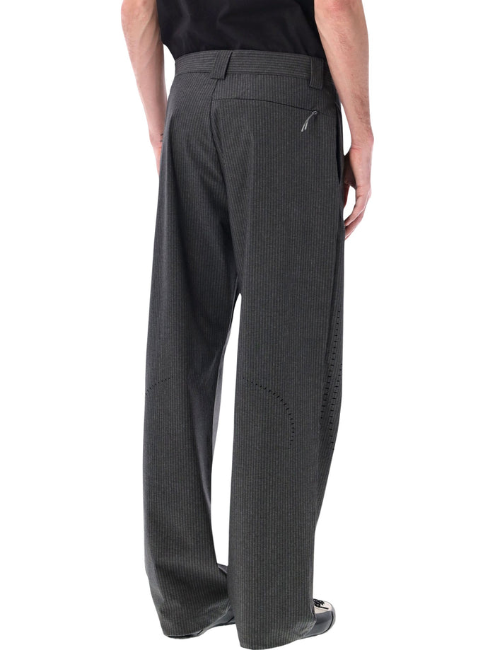 ROA Numb pinstriped packable pants Black Polyamide