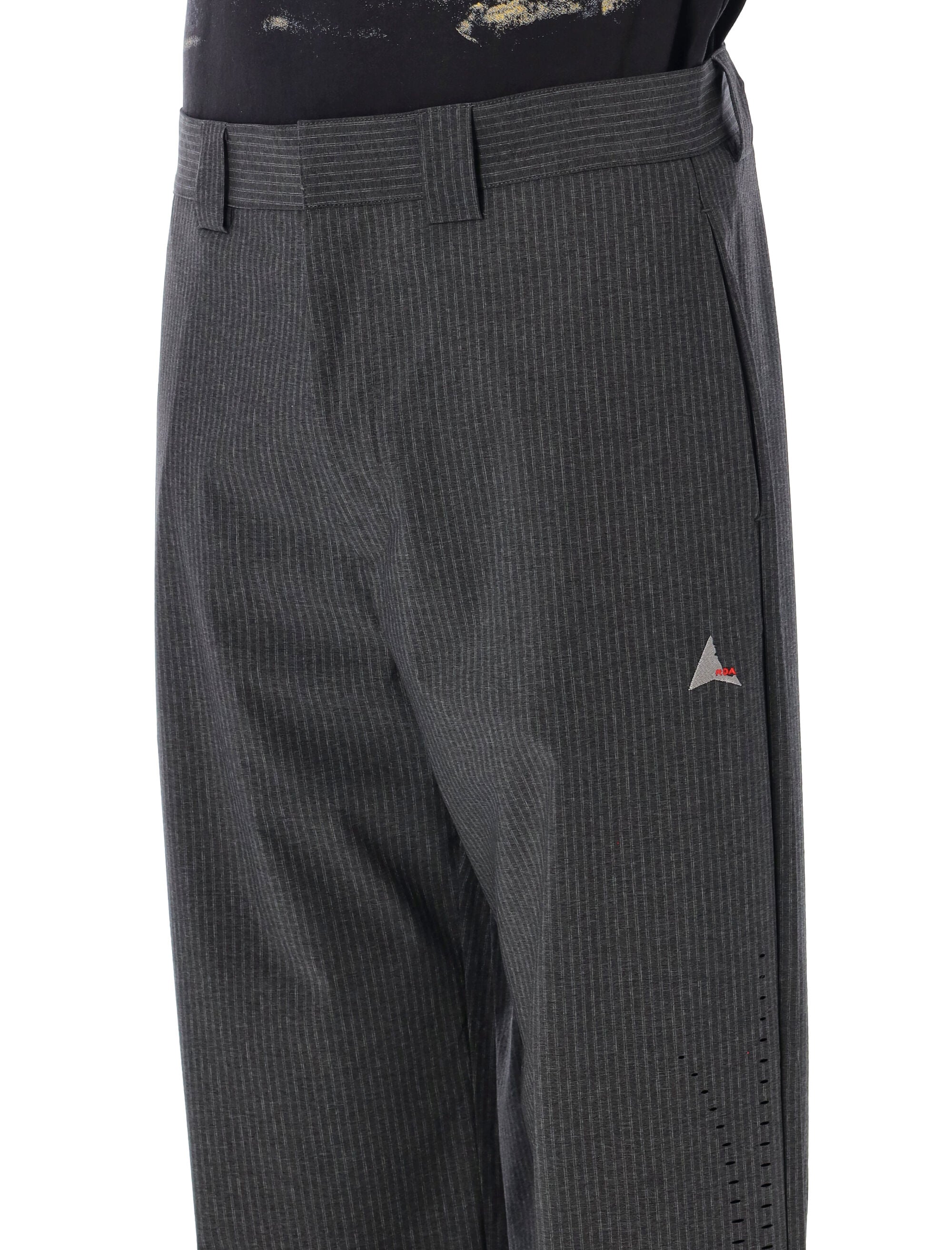 ROA Numb pinstriped packable pants Black Polyamide