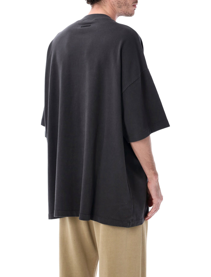 Essentials Fear Of God Black Campus 90s Tee Faded Cotton Tshirt