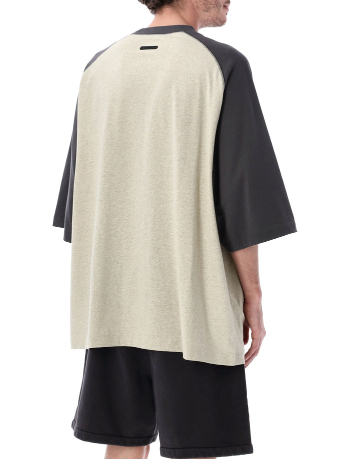 Essentials Fear Of God Dark Grey Baseball T-Shirt Heather Stone Cotton Tshirt