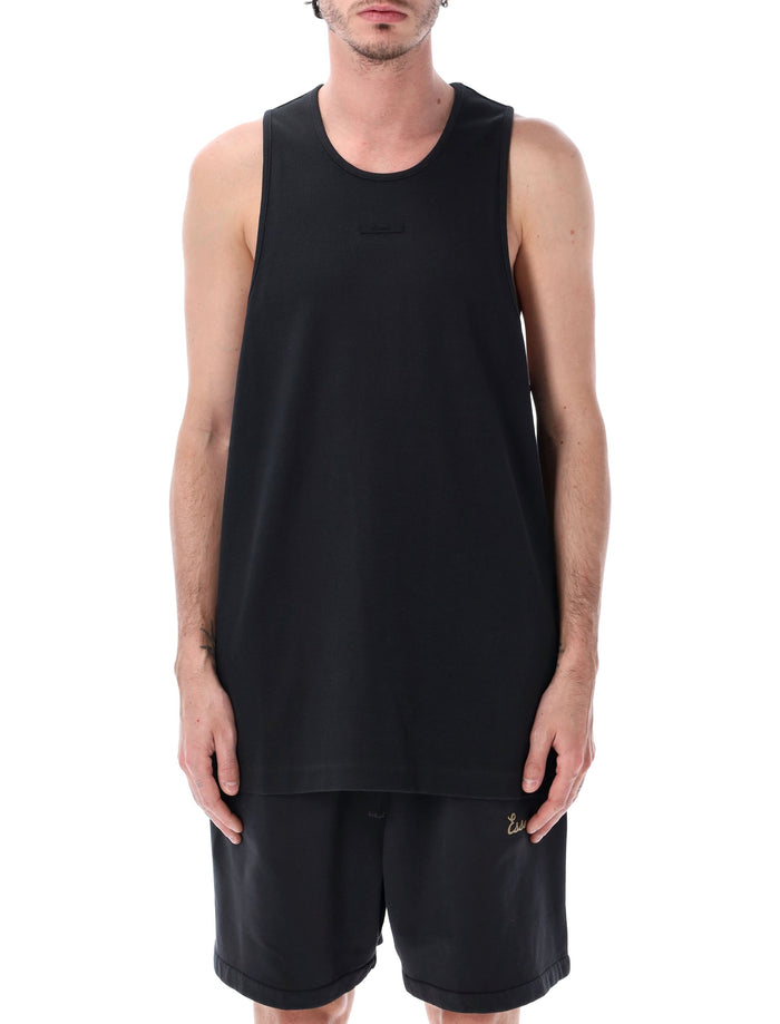 Essentials Fear Of God Black Ribbed Tank Top Vintage Cotton