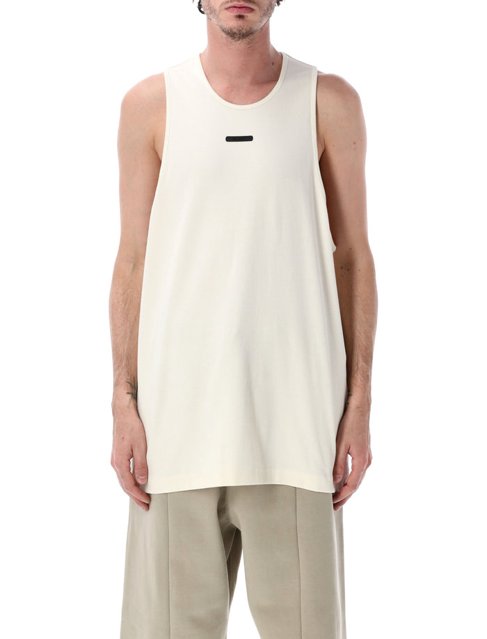 Essentials Fear Of God Ivory Ribbed Tank Top Cotton
