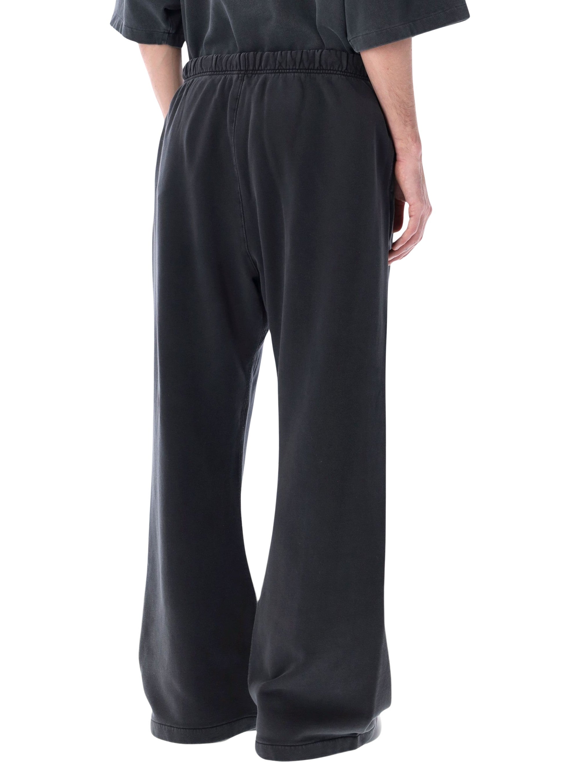 Essentials Fear Of God Training Classic Flare Black Sweatpants Faded Cotton Pant