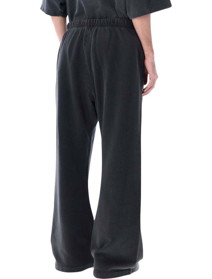 Essentials Fear Of God Training Classic Flare Black Sweatpants Faded Cotton Pant
