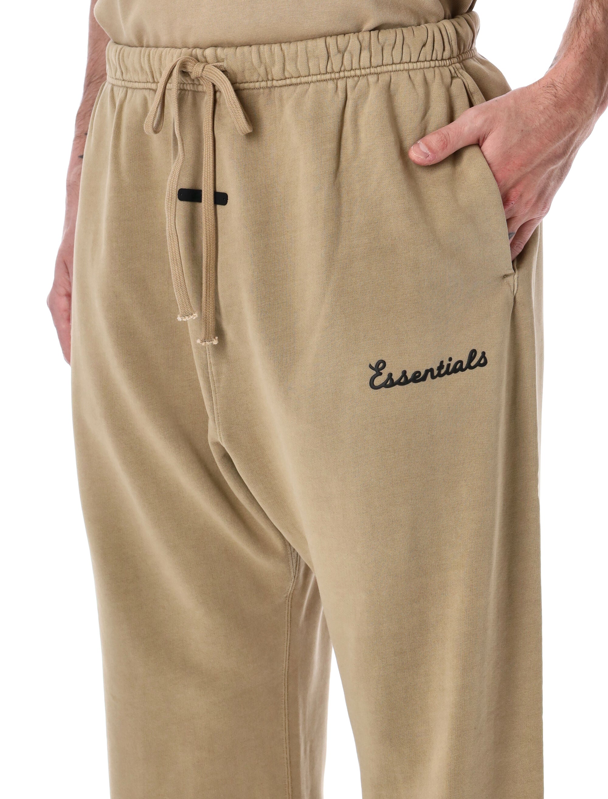 Essentials Fear Of God Training Classic Flare Beige Sweatpants Faded Dune Cotton Pant