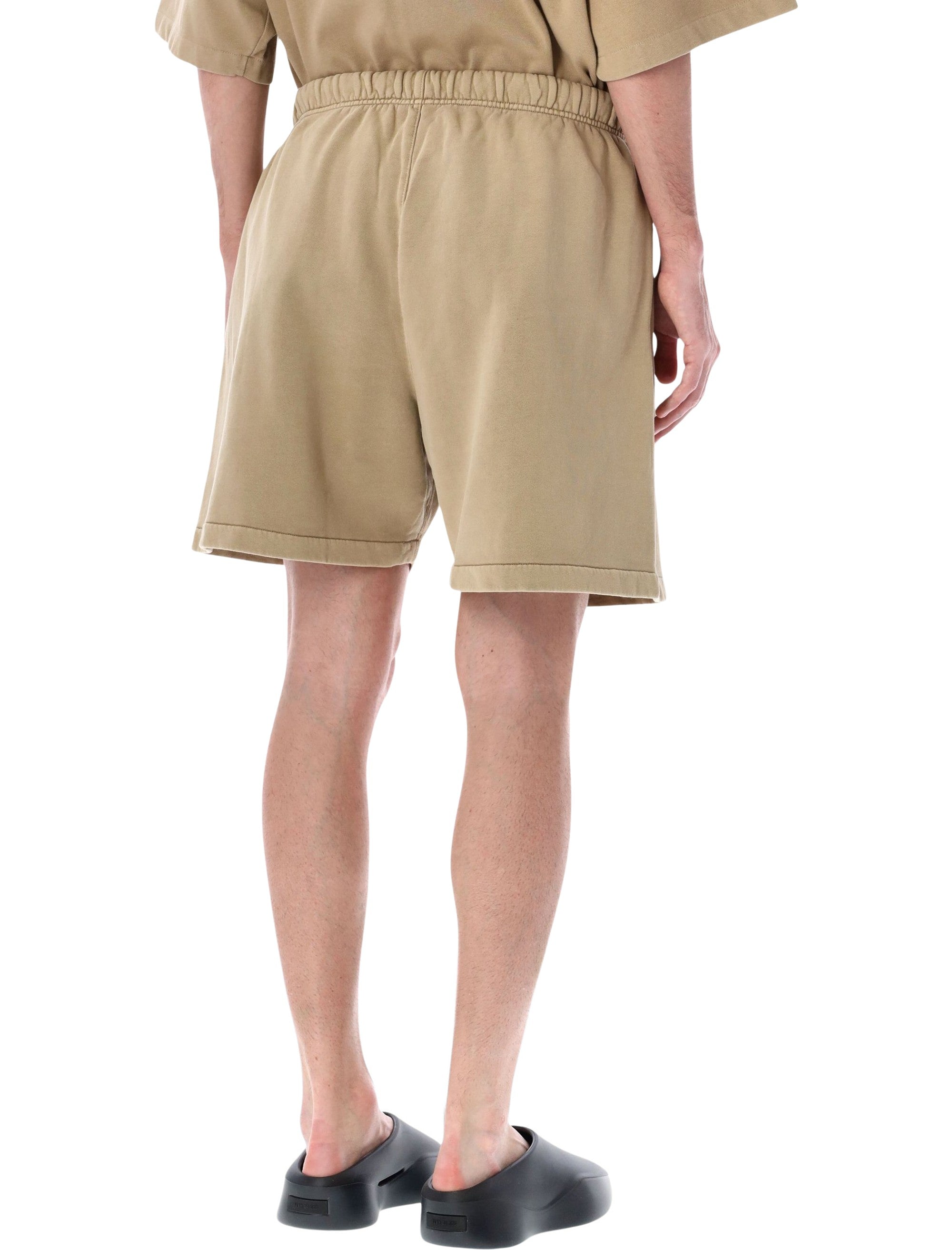 Essentials Fear Of God Training Classic Sand Sweatshorts Faded Dune Cotton Short