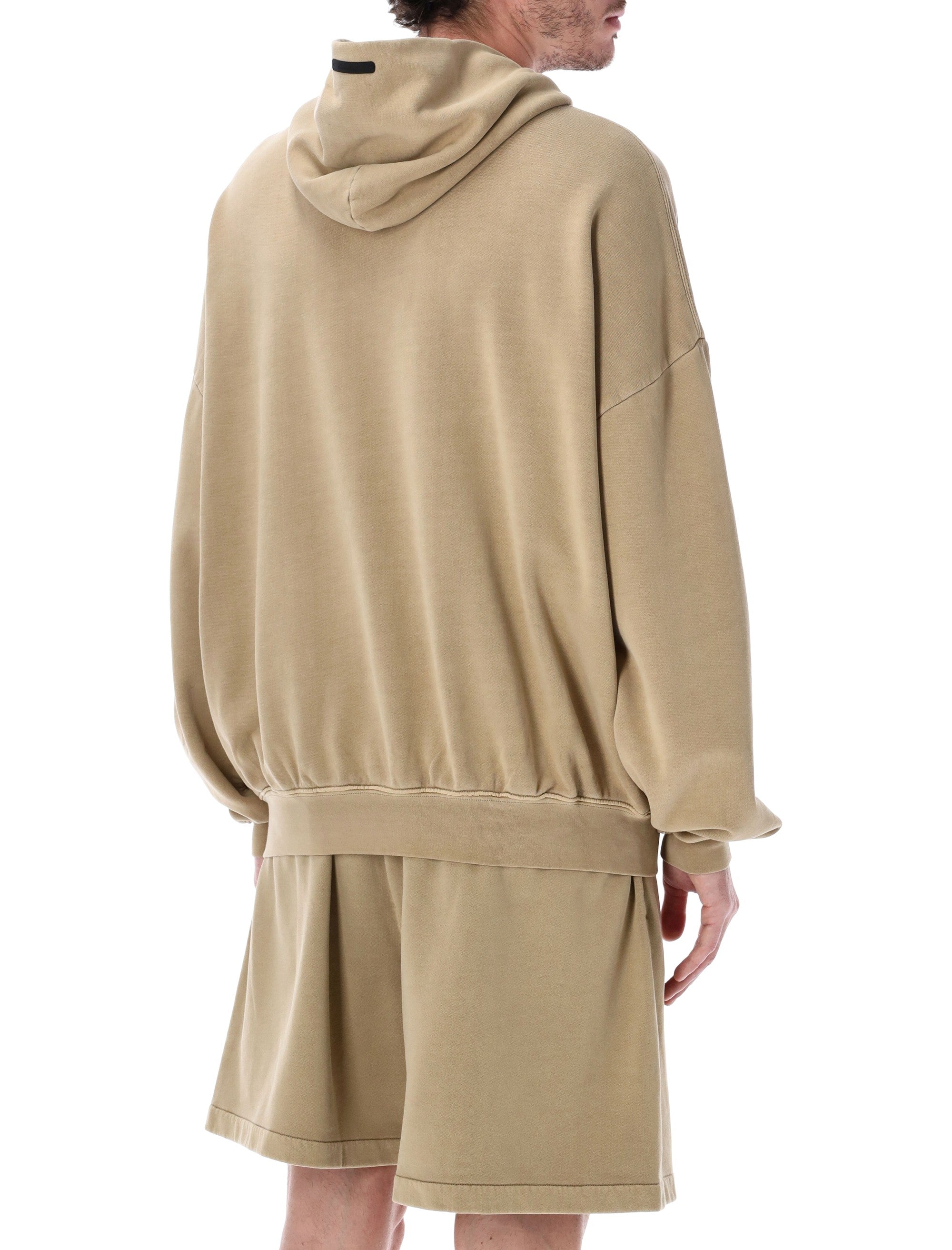 Essentials Fear Of God Sand Training 90s Hoodie Faded Dune Cotton Sweatshirt