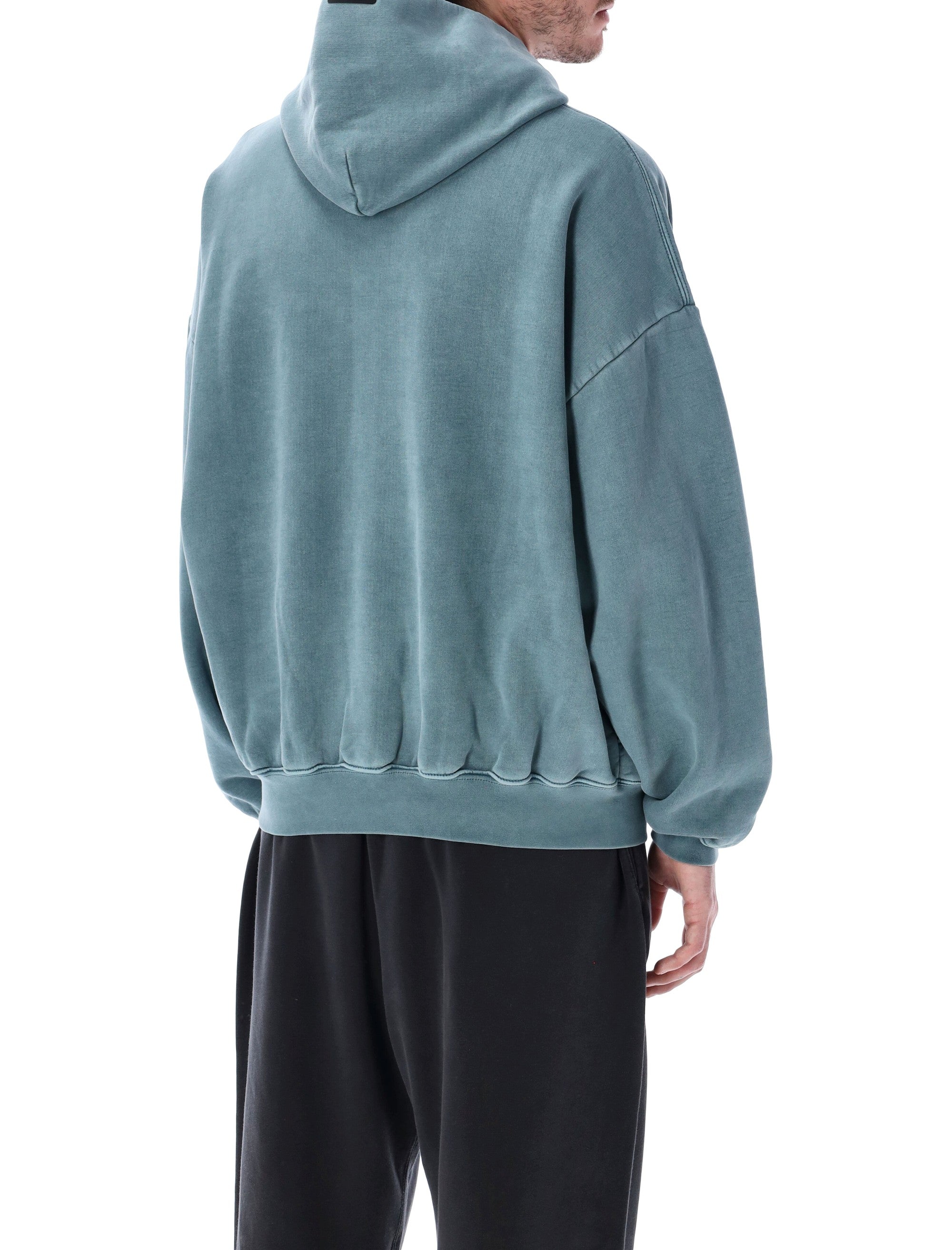 Essentials Fear Of God Light Blue Campus 90s Hoodie Faded Coastal Cotton Sweatshirt