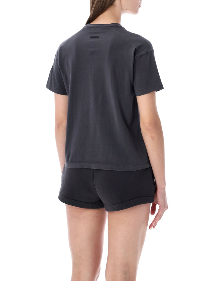 Essentials Fear Of God Black Campus 90s T-Shirt Faded Cotton