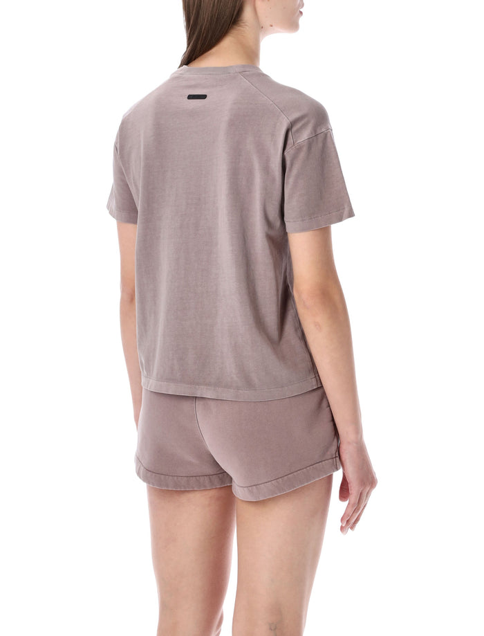 Essentials Fear Of God Mauve Campus 90s T-Shirt Faded Cotton